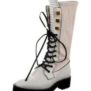 Stuart Weitzman Elspeth lace pull up combat boots